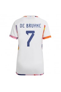 Belgia Kevin De Bruyne #7 Fotballdrakt Borte Klær Dame VM 2022 Korte ermer